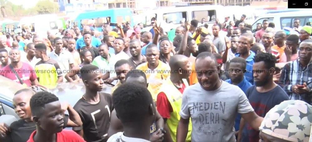 Madina drivers protest against mounting of toll booths