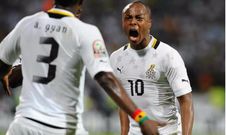 Asamoah Gyan and Andre Ayew