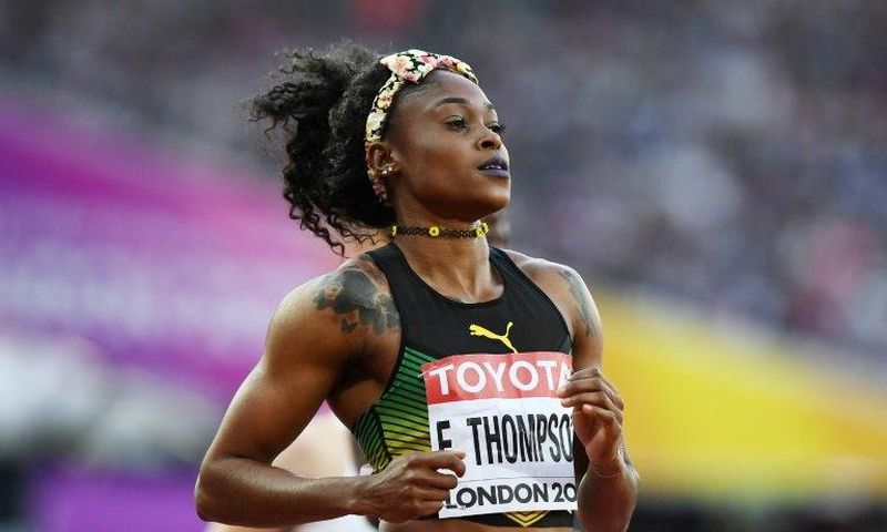 Jamaica's Elaine Thompson competes in the semi-finals of the women's 100m at the 2017 IAAF World Championships