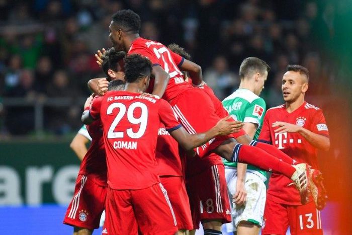 Serge Gnabry sparked celebrations after giving Bayern the lead
