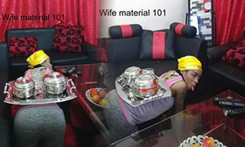This is how Nigerian lady serves food to her husband