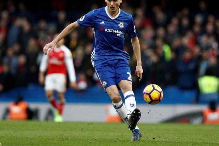 Nemanja Matic, pictured in February 2017, signed a three-year contract with Manchester United with the option to extend it by a year