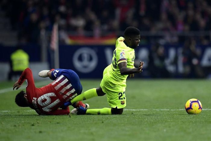 Samuel Umtiti's last Barcelona experience was an uncomfortable one against Atletico Madrid