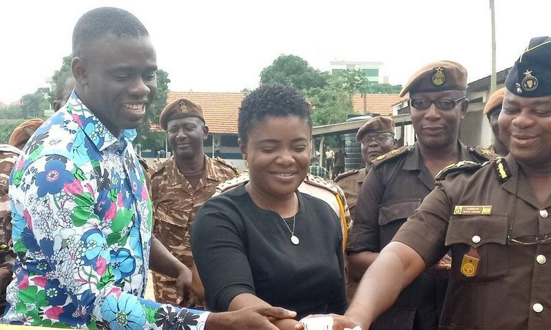 Ohemaa Mercy commissions 20k cedis borehole at James Camp Prison