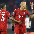 Dutch winger Arjen Robben (C), who has said he will leave Bayern Munich in June when his contract expires, will miss the last three league games of 2018 for the defending Bundesliga champions.