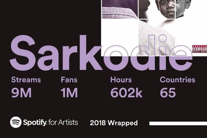 Sarkodie is the most streamed Ghanaian artiste on Spotify