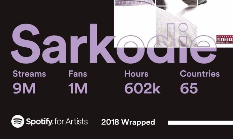 Sarkodie is the most streamed Ghanaian artiste on Spotify