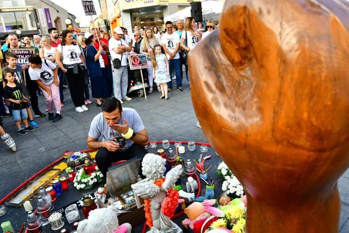 Davor Dragicevic has led nightly protests over his son's death for nine months