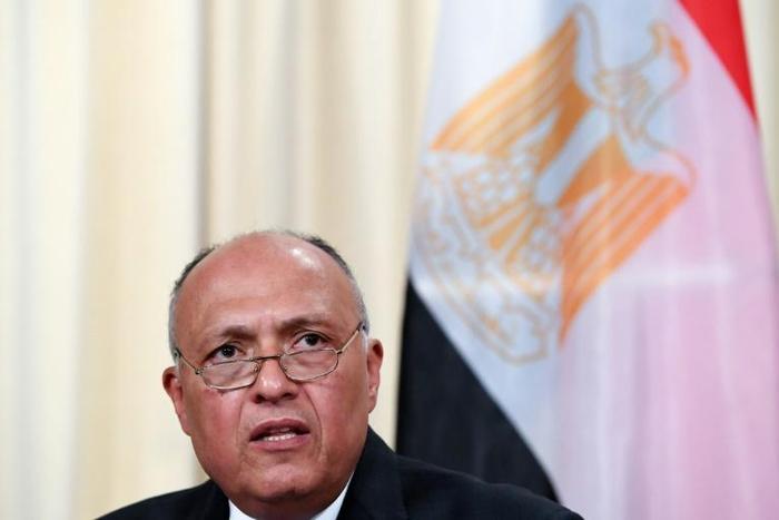 Egypt's Foreign Minister Sameh Shoukry in Moscow on May 14, 2018