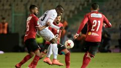 Congolese Kabongo Kasongo (C) scored twice for Zamalek of Egypt in a 7-0 CAF Confederation Cup rout of ASCOT from Chad