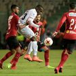 Congolese Kabongo Kasongo (C) scored twice for Zamalek of Egypt in a 7-0 CAF Confederation Cup rout of ASCOT from Chad