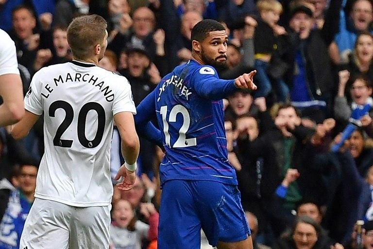 Ruben Loftus-Cheek celebrates after scoring Chelsea's second goal against Fulham