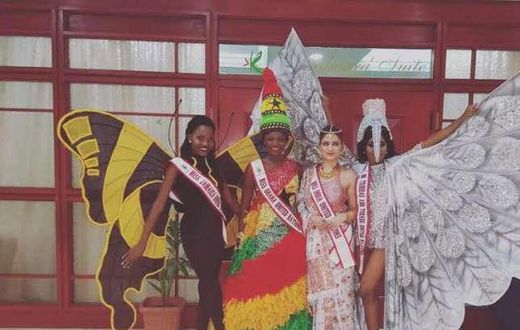 Miss Jamaica, Miss Ghana Miss India  and Miss Trinidad