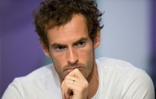 Britain's Andy Murray attends a press conference at The All England Tennis Club in Wimbledon, southwest London, on July 12, 2017, after losing his men's quarter-final match against US player Sam Querrey