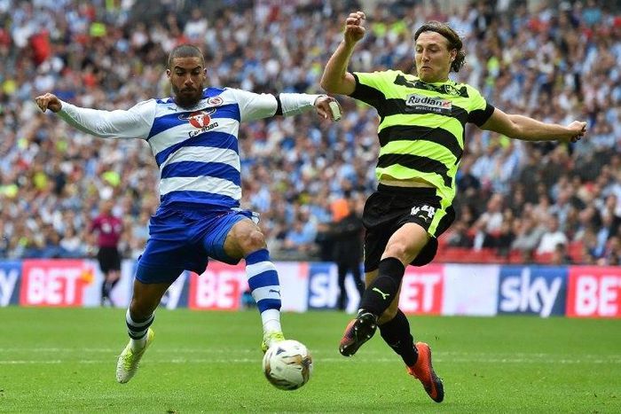 Lewis Grabban (L, pictured May 2017) scored eight times in 15 appearances for Villa during a loan spell but his second of the night in a riveting contest denied his old club the unlikeliest of wins