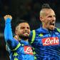 Napoli's record all-time scorer Marek Hamsik (R) got his first goal this season.