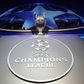 The Champions League Trophy stands on display during the UEFA Champions League football group stage draw ceremony in Monaco on August 24, 2017