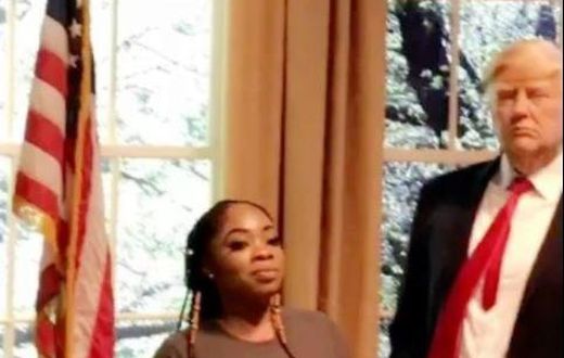 Moesha Boduong shares photo with Donald Trump