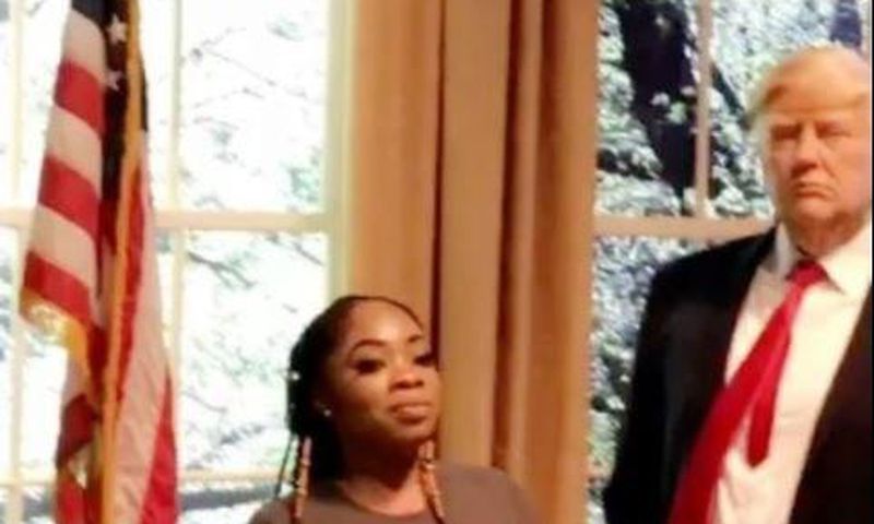 Moesha Boduong shares photo with Donald Trump