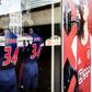 Football jerseys bearing the words, "Stay Strong Appie" and the number 34 to show support to Ajax midfielder Abdelhak Nouri at the Ajax football club store in Amsterdam on July 10, 2017