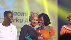 Naomi Esi Arku Amoah (right) with Ghana's Second Lady Samira Bawumia