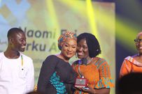Naomi Esi Arku Amoah (right) with Ghana's Second Lady Samira Bawumia
