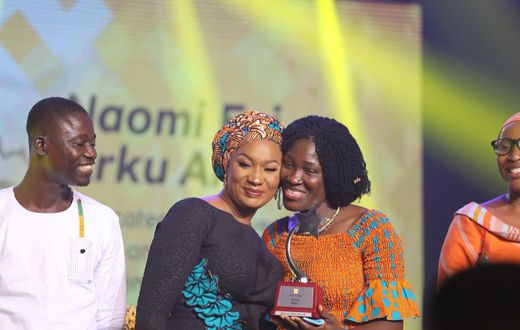 Naomi Esi Arku Amoah (right) with Ghana's Second Lady Samira Bawumia
