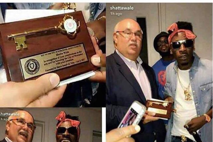 Shatta Wale awarded Key to the City of Worcester