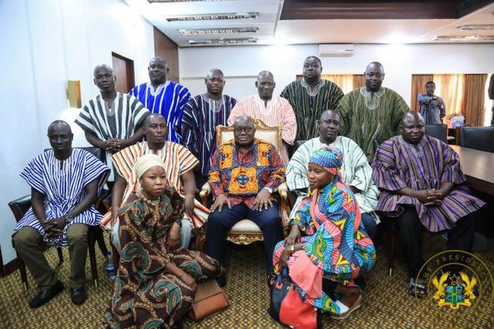 Nana Addo with the Andani family