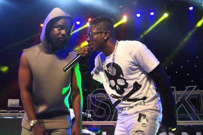 Sarkodie and Shatta Wale on stage