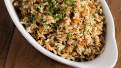 Baked brown rice