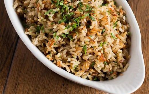 Baked brown rice