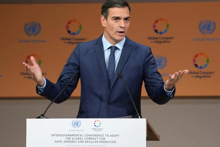 Spanish Prime Minister Pedro Sanchez said both the Catalan separatist and Brexit movements were built on "a tale of invented grievances, magnified by manipulation"