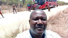 Man takes selfie before and after lorry accident