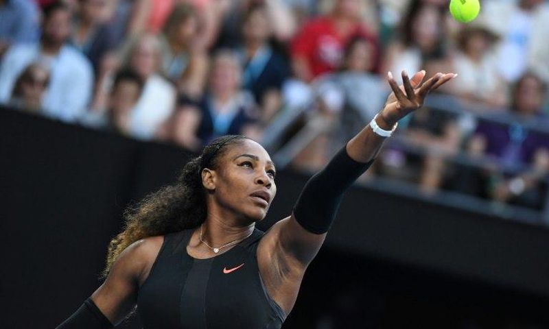 Serena Williams, pictured in January 2017, said in a recent interview with Vanity Fair that her pregnancy came as a complete surprise, and that she plans on returning to tennis after her baby is born