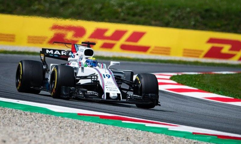 Williams' driver Felipe Massa during the second practice session of the Formula One Austria Grand Prix on July 7, 2017