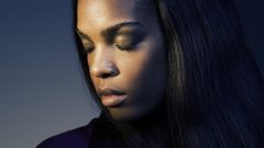 African woman with a sad facial expression