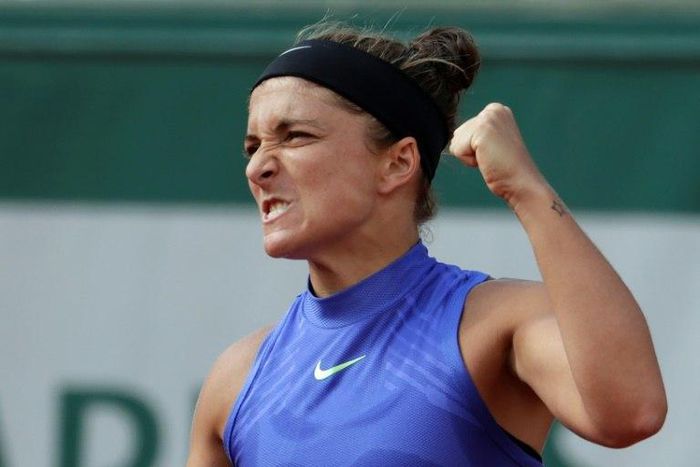 Italy's Sara Errani in action at the 2017 French Open