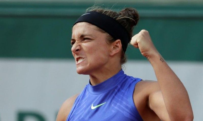 Italy's Sara Errani in action at the 2017 French Open