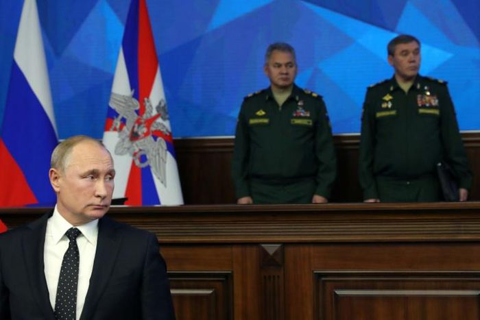 Russian President Vladimir Putin, speaking at a defence ministry meeting, said Russia could convert its missiles if the US abandons the INF treaty