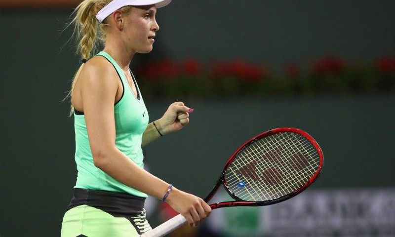 Croatia's Donna Vekic, pictured in March 2017, defeated British Johanna Konta at the Nottingham Open final