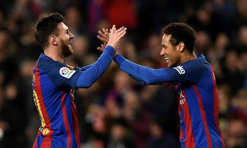 Lionel Messi (left) and Neymar formed part of one of the greatest forward lines in football history