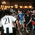 (FILES) This file photo taken on June 04, 2017 shows Juventus' supporters evacuating the Piazza San Carlo after a panic movement in the fanzone where thousands of Juventus fans watched the UEFA Champions League Final football match between Juventus and...