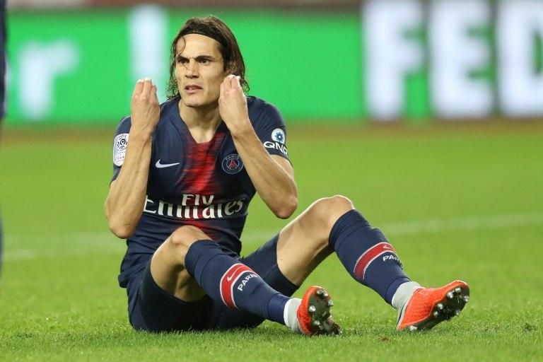 Kylian Mbappe has laughed off any row between Edinson Cavani (pictured) and Neymar
