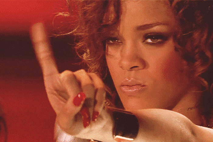 Rihanna saying no [Credit: Nickie Petraki]