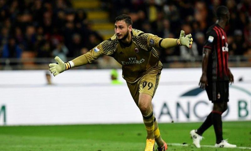 Goalkeeper Gianluigi Donnarumma, pictured in May 2017, has agreed to sign an extended deal with AC Milan, despite previously saying that he would leave the club after his current deal expires in 2018