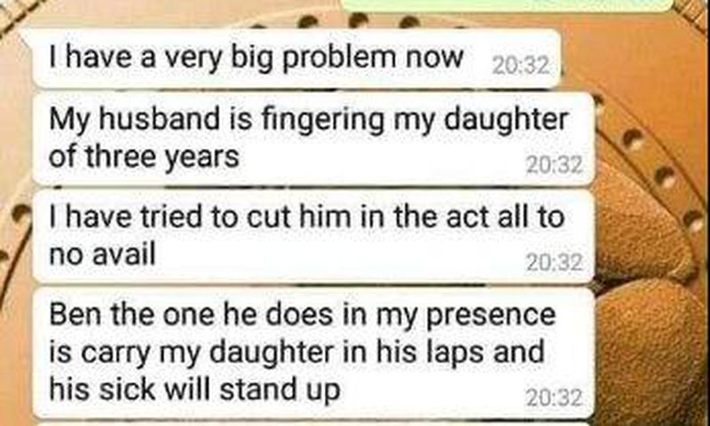 Woman seeks help as husband keeps sexually abusing their 3-year-old daughter