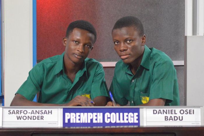 Sarfo-Ansah Wonder and Daniel Osei Badu representing Prempeh College