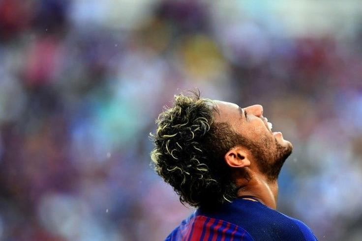 Barcelona's Brazilian forward Neymar reacts during the International Champions Cup (ICC) match against Juventus FC July 22, 2017