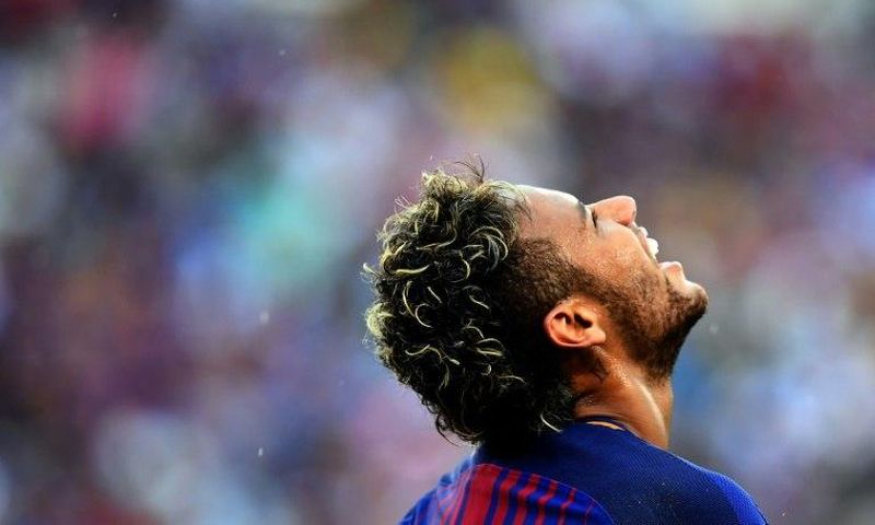 Barcelona's Brazilian forward Neymar reacts during the International Champions Cup (ICC) match against Juventus FC July 22, 2017